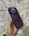 İPhone 17 Pro Uyumlu Mor MagSafe Standlı Lens Korumalı Case Pro Kılıf
