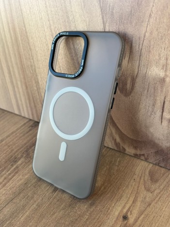 İPhone 16 Pro Max Uyumlu Buzlu Kum Kahvesi MagSafe Kılıf – Lens Çerçeveli, Premium Koruma