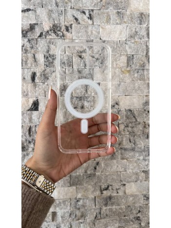 İPhone 15 Pro Max Uyumlu Sert Şeffaf MagSafe Kılıf – Minimal Tasarım