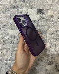 IPhone 13 Pro Uyumlu Mor MagSafe Standlı Lens Korumalı Case Pro Kılıf