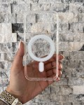 İPhone 15 Pro Uyumlu Sert Şeffaf MagSafe Kılıf – Minimal Tasarım