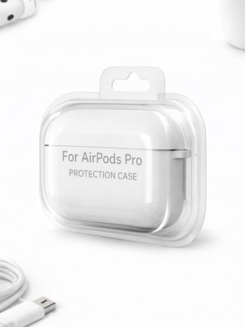AirPods Pro Uyumlu Beyaz Silikon Koruyucu Kılıf (Darbe Emici-Çizilme Önleyici)