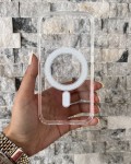 İPhone 15 Uyumlu Sert Şeffaf MagSafe Kılıf – Minimal Tasarım