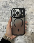 İPhone 17 Pro Uyumlu Siyah MagSafe Standlı Lens Korumalı Case Pro Kılıf