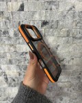 İPhone 17 Pro Uyumlu Turuncu MagSafe Standlı Kılıf – Lens Çerçeveli