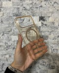 İPhone 17 Pro Max Uyumlu Kum Kahvesi Sert Şeffaf MagSafe Premium Kılıf