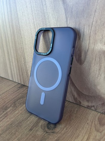 İPhone 16 Uyumlu Buzlu Mor MagSafe Kılıf – Lens Çerçeveli Premium Koruma