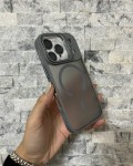 İPhone 17 Pro Uyumlu Gri MagSafe Standlı Lens Korumalı Case Pro Kılıf