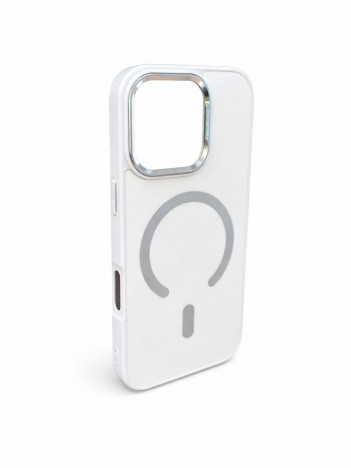 İPhone 16 Pro Uyumlu Beyaz MagSafe Kılıf