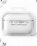 AirPods Pro 2 Uyumlu Beyaz Silikon Koruyucu Kılıf (Darbe Emici-Çizilme Önleyici)