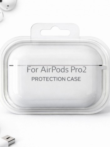 AirPods Pro 2 Uyumlu Beyaz Silikon Koruyucu Kılıf (Darbe Emici-Çizilme Önleyici)