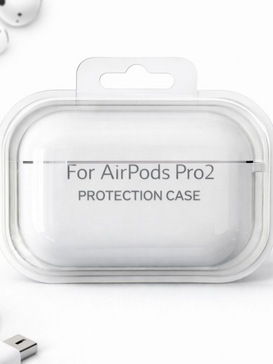 AirPods Pro 2 Uyumlu Beyaz Silikon Koruyucu Kılıf (Darbe Emici-Çizilme Önleyici)