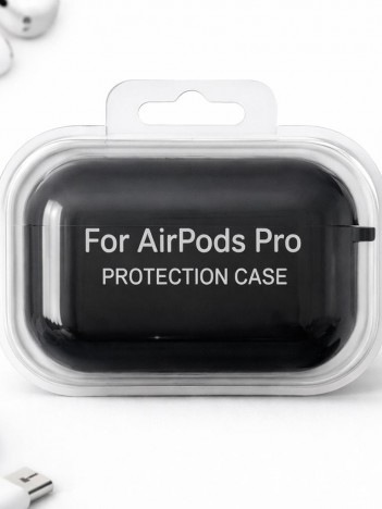 AirPods Pro Uyumlu Siyah Silikon Koruyucu Kılıf (Darbe Emici-Çizilme Önleyici)