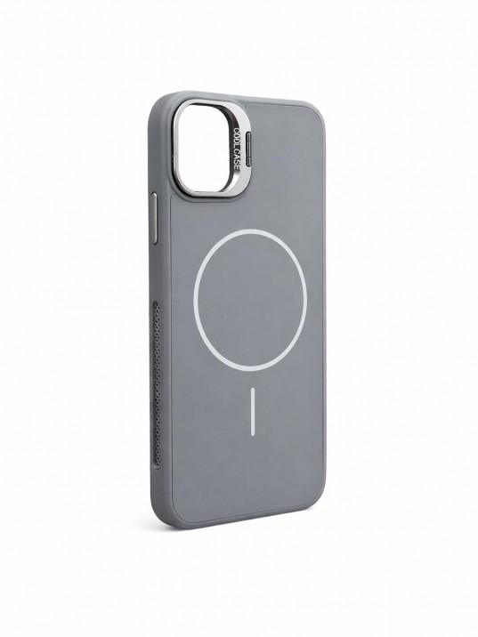 İPhone 11 Uyumlu Gri MagSafe Standlı Kılıf