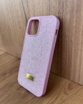 İPhone 12/12Pro Swarovski Pembe Taşlı Kılıf