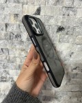 İPhone 16 Pro Max Uyumlu Gri MagSafe Standlı Kılıf – Lens Çerçeveli