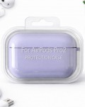 AirPods Pro 2 Uyumlu Lila Silikon Koruyucu Kılıf (Darbe Emici-Çizilme Önleyici)