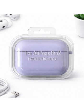 AirPods Pro 2 Uyumlu Lila Silikon Koruyucu Kılıf (Darbe Emici-Çizilme Önleyici)