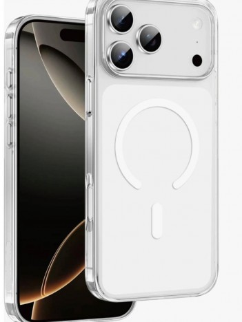 iPhone 17 Pro Max Uyumlu Sararmaz Şeffaf MagSafe Animasyonlu Kılıf