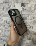 İPhone 13 Uyumlu Siyah MagSafe Standlı Lens Korumalı Case Pro Kılıf