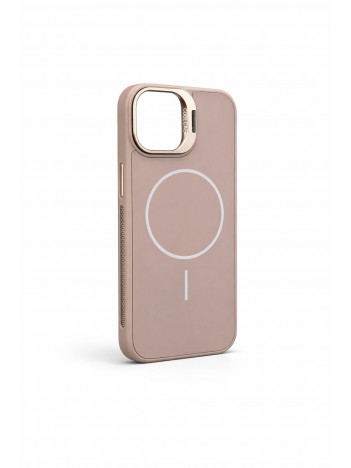 İPhone 13 / 14 Uyumlu Kum Kahvesi MagSafe Standlı Kılıf