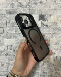 İPhone 17 Pro Uyumlu Siyah MagSafe Standlı Lens Korumalı Case Pro Kılıf