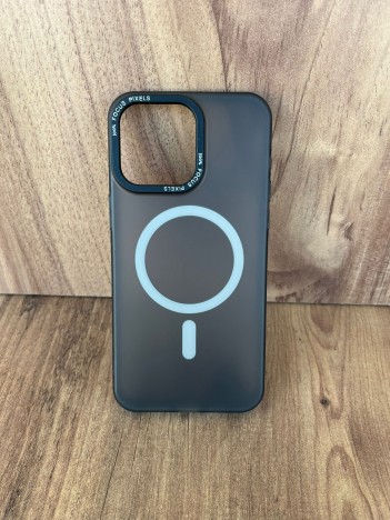 İPhone 15 Pro Max Uyumlu Buzlu Duman Gri MagSafe Kılıf – Lens Çerçeveli, Premium Koruma