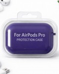 AirPods Pro Uyumlu Mor Silikon Koruyucu Kılıf (Darbe Emici-Çizilme Önleyici)