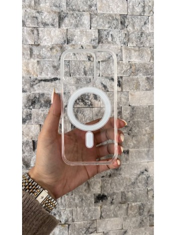 İPhone 16 Pro Uyumlu Sert Şeffaf MagSafe Kılıf – Minimal Tasarım