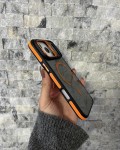 İPhone 17 Pro Max Uyumlu Turuncu MagSafe Standlı Kılıf – Lens Çerçeveli